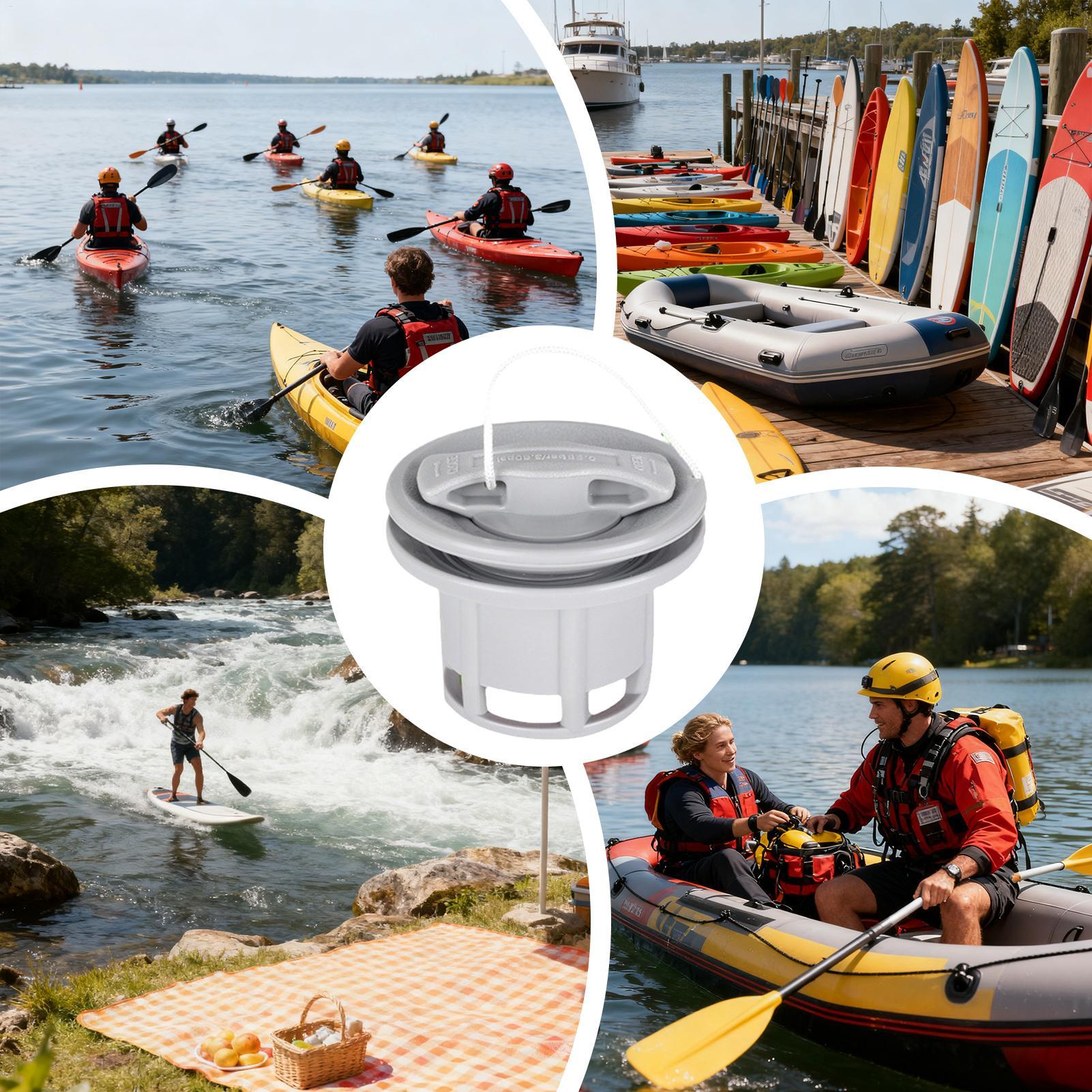 Boat Air Valve Cover 8-hole Rotatable Valve Part Canoe Spiral Air Plugs For Boat Kayak Outdoor Paddleboard Surfboard River Beach CN