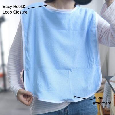 Waterproof Elderly Bib Pocket Style Anti-oil Adult Bibs Washable Multi-purpose Saliva Towel for Elderly Men and Women