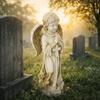 Praying Pose Resin Praying Angel Figurine Solar Powered Memorial Angel  Porch Decoration