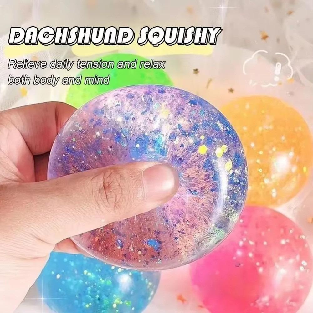 Slow Rebound Maltose Squishy Ball Glitter Squeezable Toy Sensory Toy Fidget Squishy Toy Adults