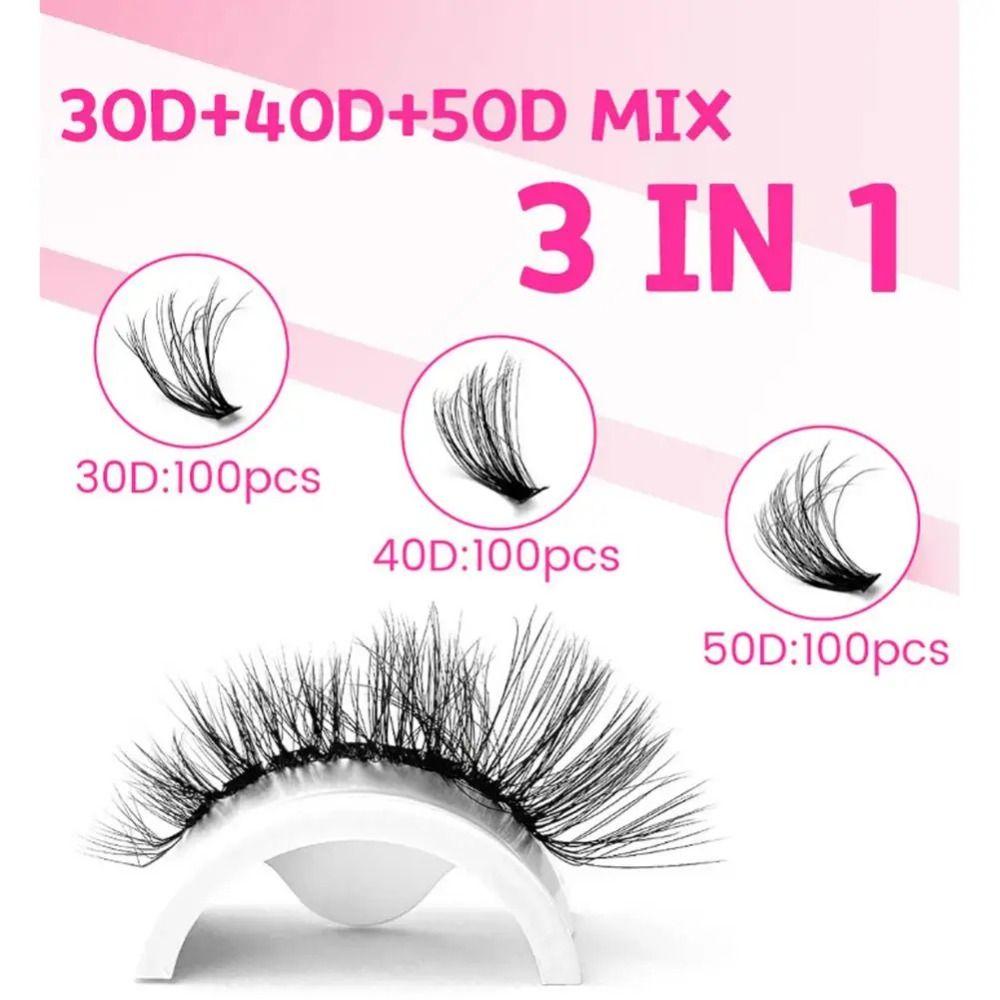 Natural Look False Eyelashes 10-18mm Length DIY Lash Extension Kit  Makeup Enhancement
