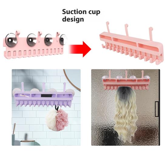 Hair Extension Holder Wig Storage Rack Multipurpose Easy To Install Wall Mounted Multiple Wigs Hanger Storage Organizer