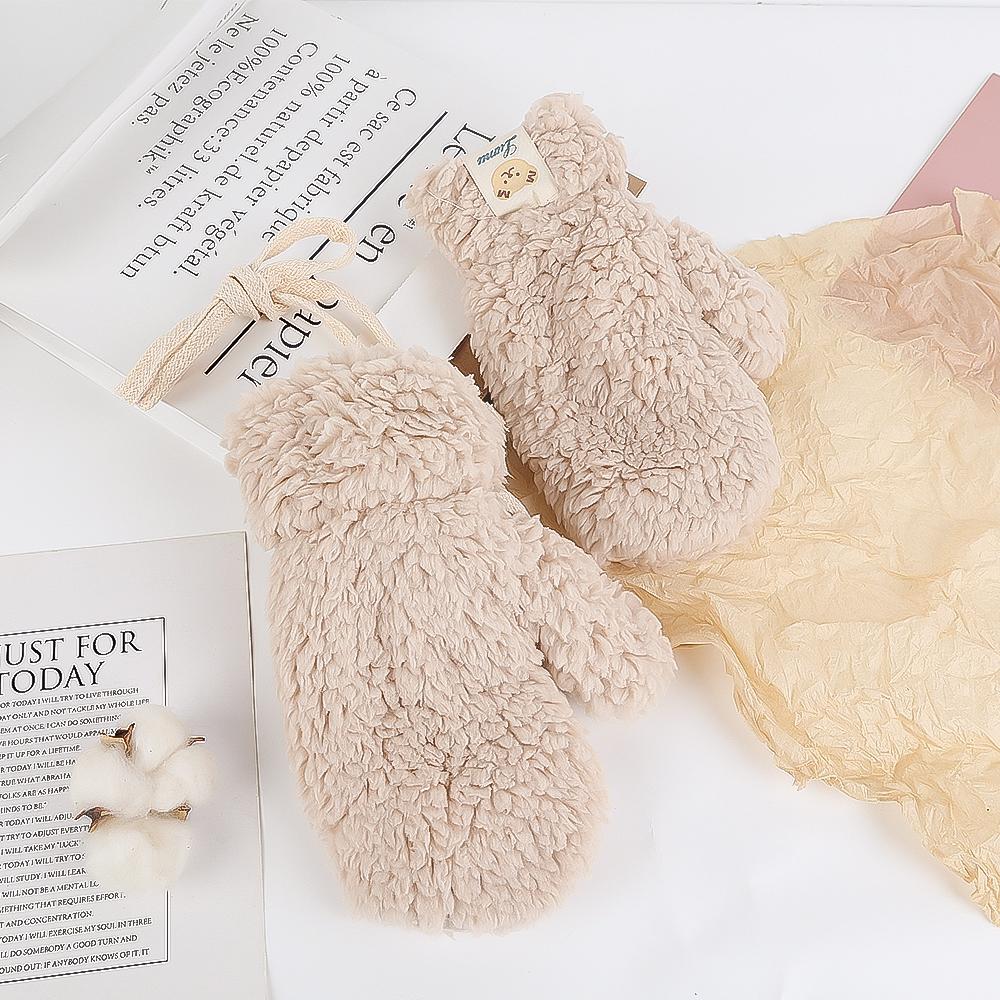 

Осенние и зимние плюшевые перчатки с милым медвежонком