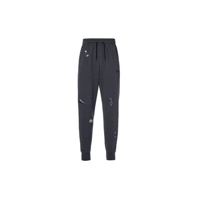 Solid Pattern Elastic Waist Joggers Men Bottoms Dark-Grey DQ6146-032