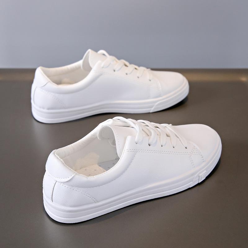 Fashion Desginer Women Sneakers Breathable Students Casual Sports Shoes Girl Flat Leather Pu White Shoes Woman Vulcanize Shoes