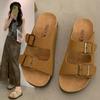 Fashion outerwear one-word summer casual flat slippers seaside vacation outerwear beach shoes versatile women's shoes