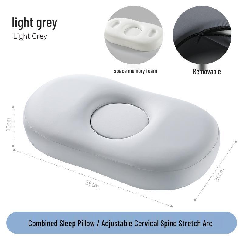 High Support Memory Foam Pillow with Multi-functional Neck Protection for Deep Sleep 59*36*10cm
