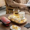 Travel tea set, simple outdoor tea making, kung fu small set, portable glass filter, one pot of three cups of express
