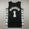 Canotta da Basket Ricamata Spurs Wembanyama N.1 Uniforme da Allenamento