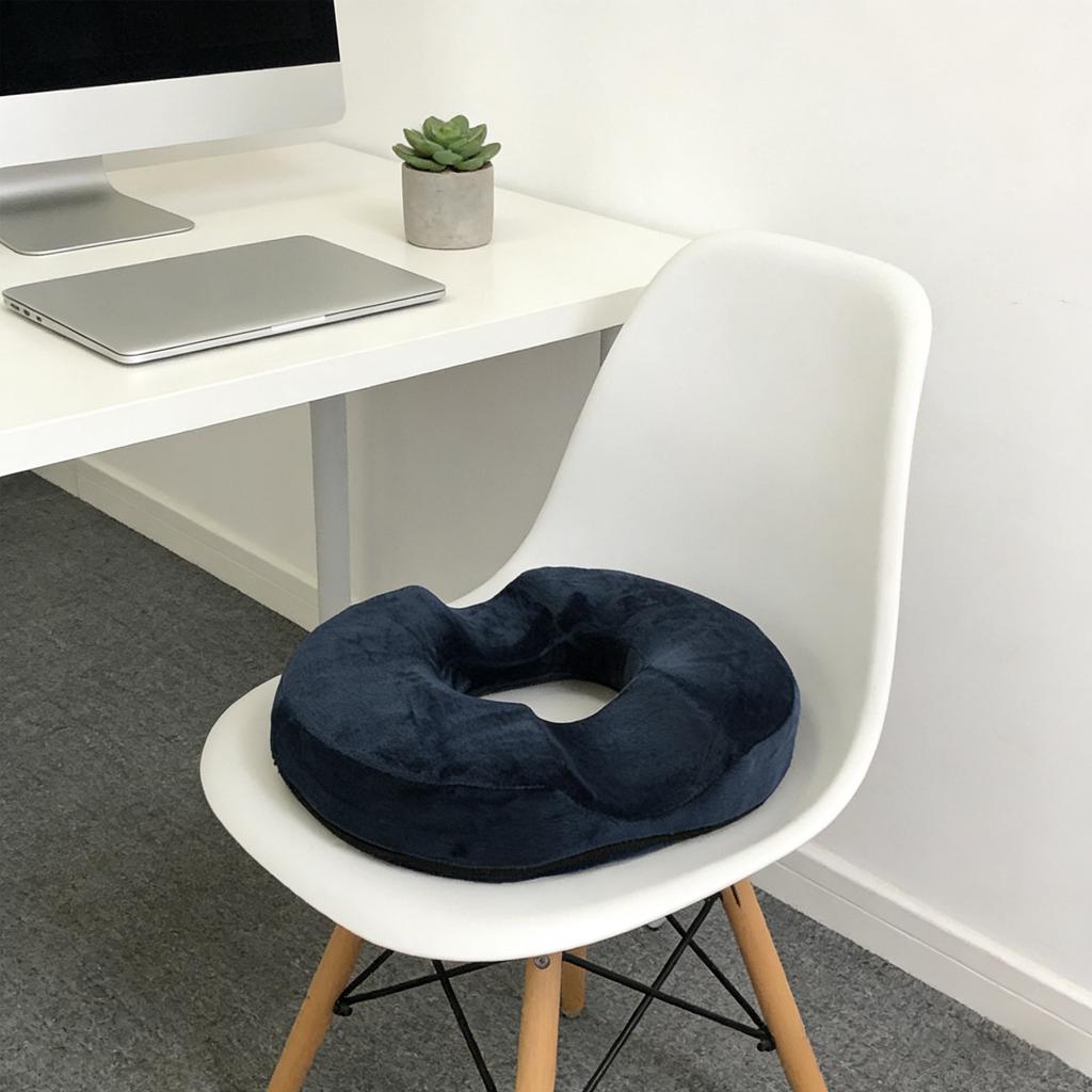 Memory Foam O-Shaped Hollow Seat Cushion – Slow Orthopedic Cushion For Chair, Car, Or Home. Breathable Mesh Fabric, Pressure-Relieving Hollow
