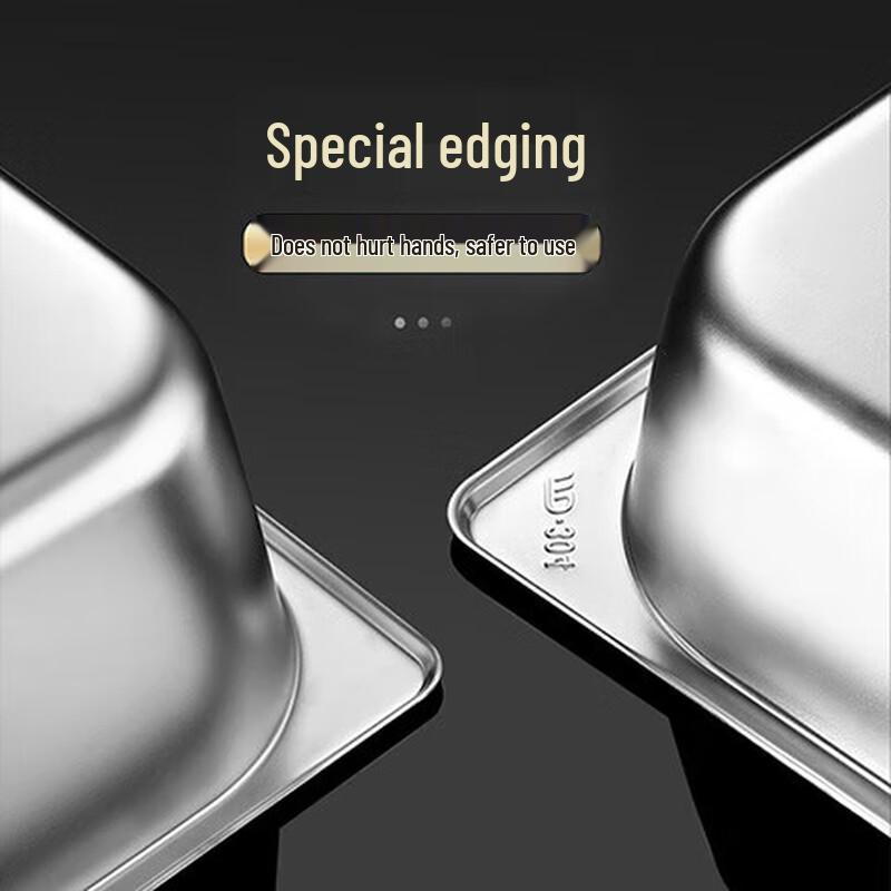 304 Stainless Steel Commercial Food Pan with Lid