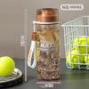 Water bottle simple transparent large capacity plastic cup student fitness sports straw cup outdoor portable rope cup wholesale