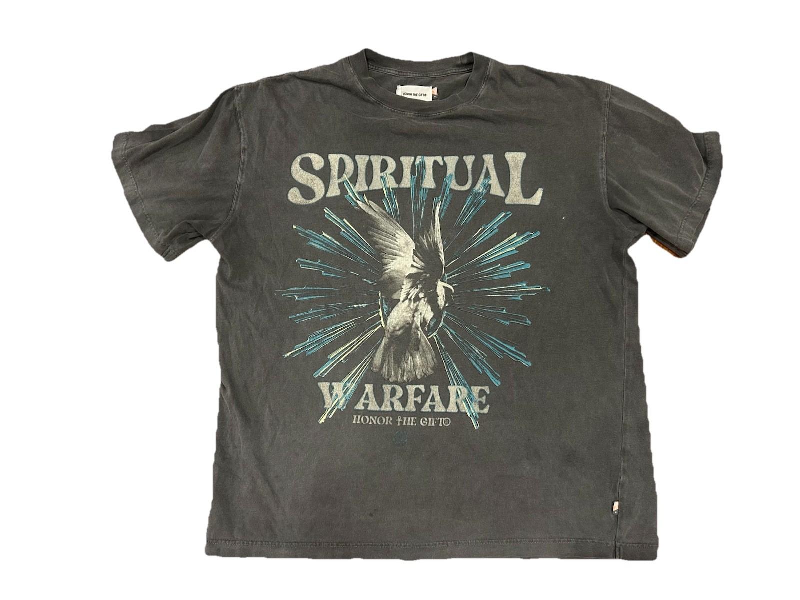 Honor The Gift HTG Spiritual Warfare Dove Tee Gray Men’s M Russell Westbrook Unisex T-Shirt L