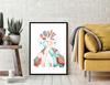 Picture Poster In a Frame 53x73 Cm Elephants P998