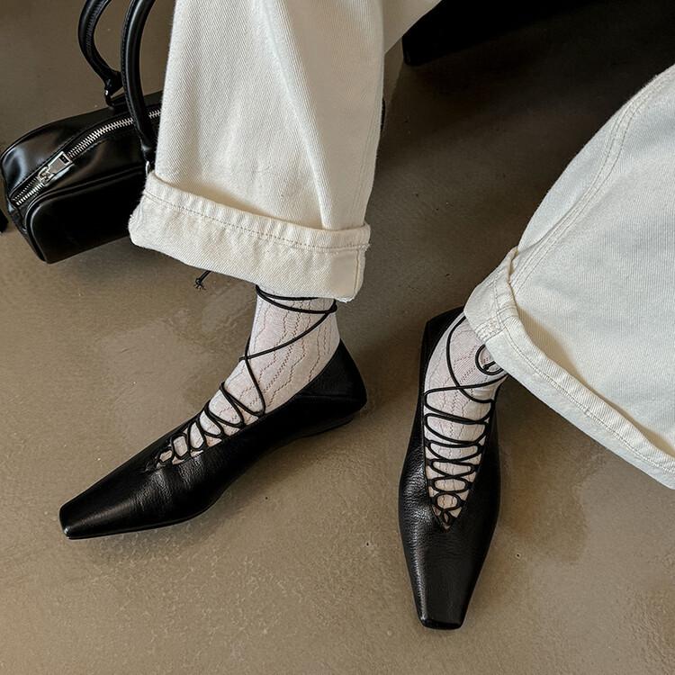 Blogger recommendation~ niche designer high-quality ballet shoes European and American style sheepskin low-heeled Mary Jane shoes