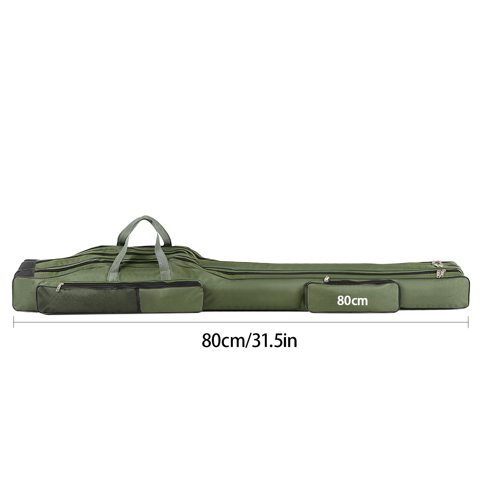 

Tackle Storage Travel Bag Fishing Rod Bag 420D Oxford Fabric Portable Folding Fishing Tackle Organizer Large Compartments