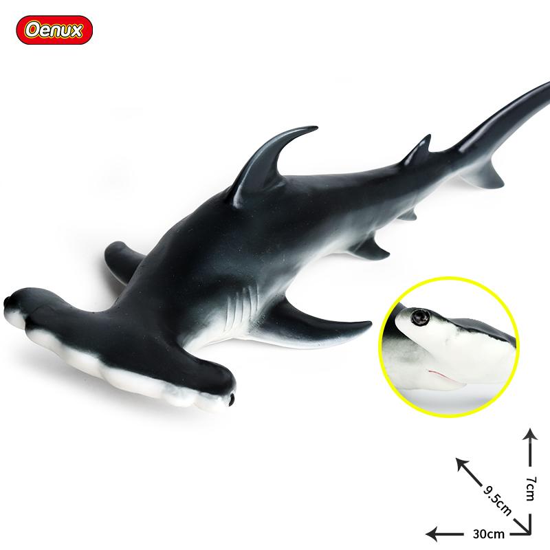 Oenux Ocean Animals Whale Shark Megalodon Crab Starfish Octopus Action Figures Soft Sea Life Model Educational Toy For Kids Gift