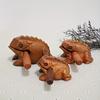 Thailand Solid Wood Carving Frog: 2025 Scenic Souvenir Sound-Making Toad Ornament Gift