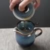New Kiln-Glazed Silver Thread Ceramic Tea Set