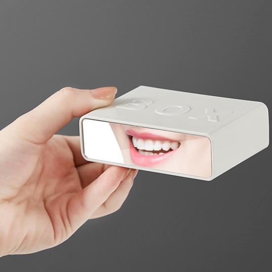 Dental Floss Storage Box with Mirror Large Capacity Pop-Up Cover Design Compact Size Portable