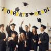 Glitter Decor Graduation Party Banner Reusable Graduation Hanging Banner  Party Supplies