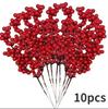 Artificial Berries Christmas Decoration Red Berry Branches for Xmas Tree Party Home Table Ornaments Red Fruit Wreath DIY Gift