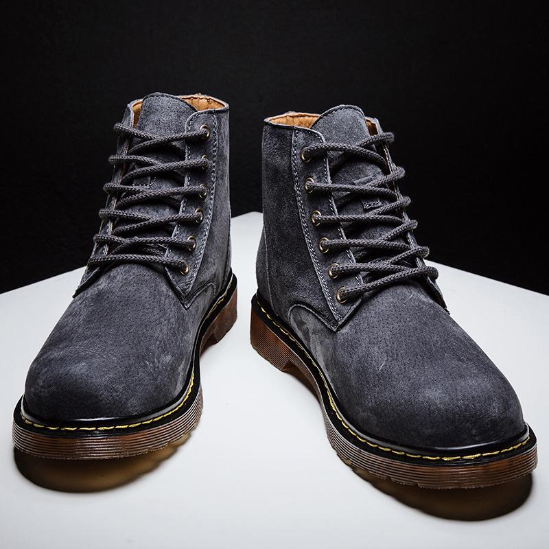 Echtes Leder Herren Stiefel Herbst Winter Stiefeletten für Herren Schuhe