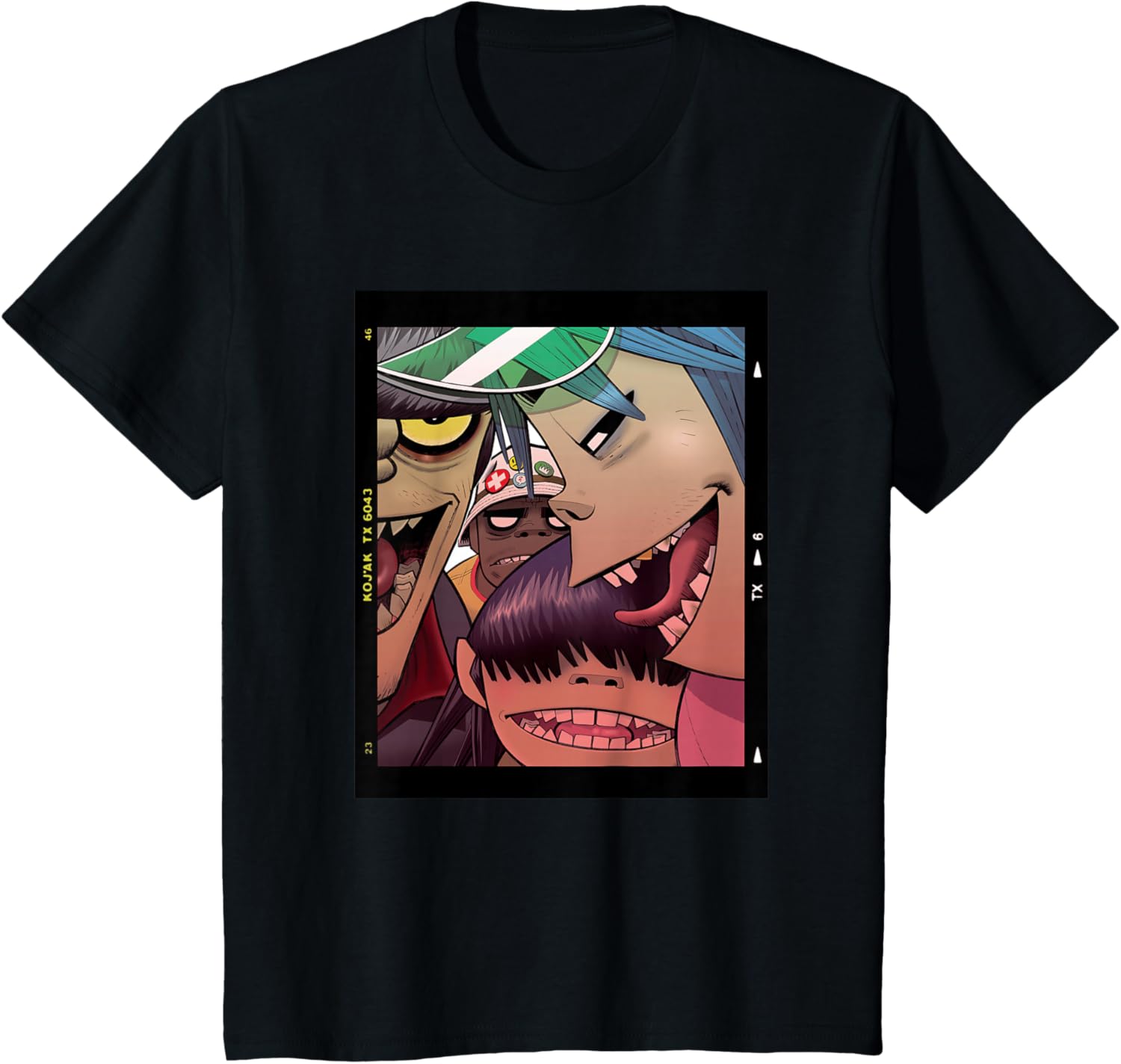 

Gorillaz Polaroid Slide T-Shirt Men s and Women s Cotton Summer Clothes Hip Hop Fashion Short Sleeve Tshirt Streetwear Fan Gi... S разноцветный