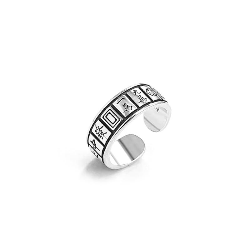 Vintage Poker Card Inspired Hip Hop Adjustable Ring Unisex Jewelry Perfect for Music Festivals and Casual Event