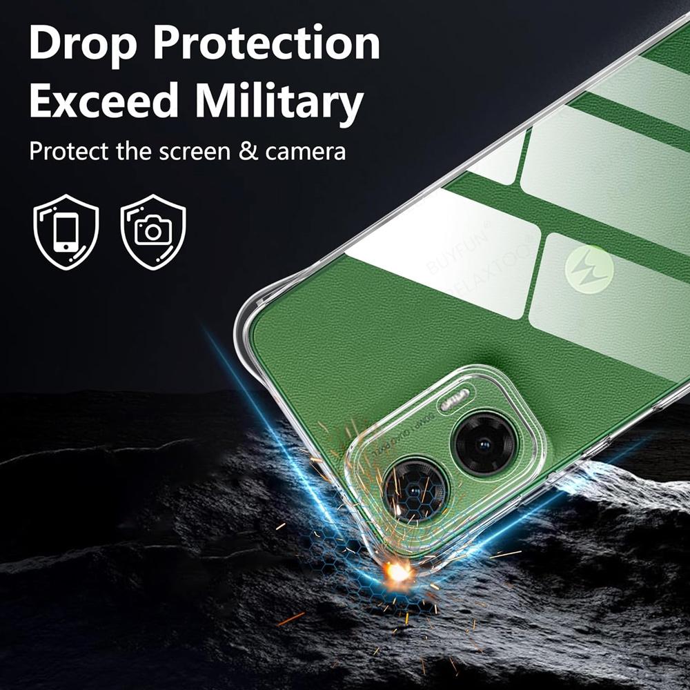 MotoG35 Case Clear Silicone Cover For Motorola Moto G35 G05 G85 Edge 60 Fusion 50 Neo Edge60 Pro 5G Shockproof Fundas Back Coque