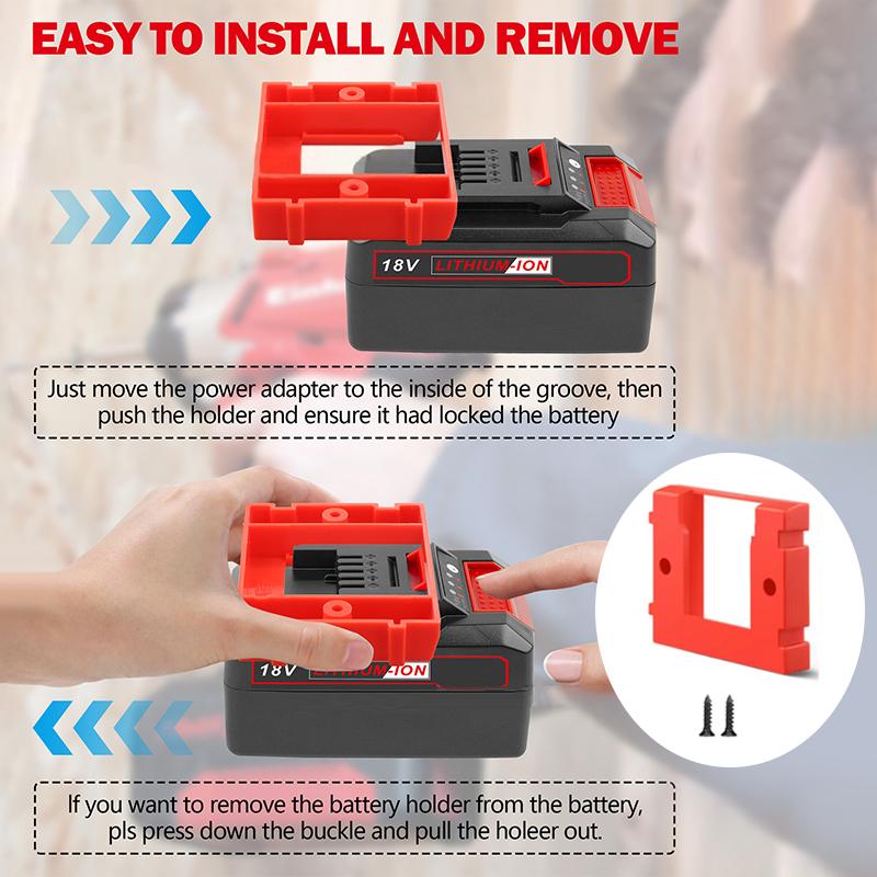 1 Set Battery Storage Bracket Accessories Portable Battery Base Bracket For Einhell Power X-Change Wall Mounted Battery Holder