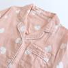 Neues dreiteiliges Pyjama-Set für Damen im Frühjahr und Sommer, kurze Ärmel + Shorts + Hose, 100 % Baumwollgaze, Homewear-Set mit Love-Print