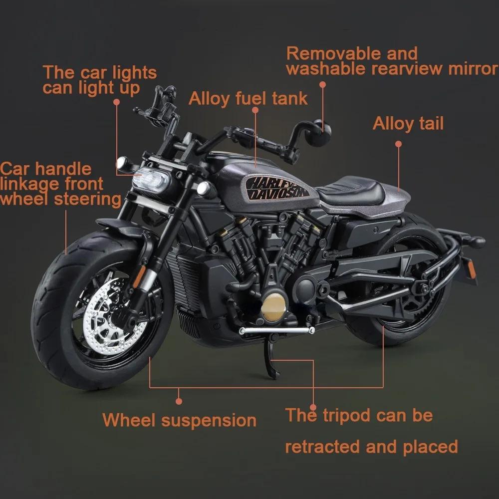 1:12 Scale Warhawk Motorcycle Alloy Toy High Simulation Diecasts Models Static Decoration Motorcycle Toys for Boy Birthday Gifts
