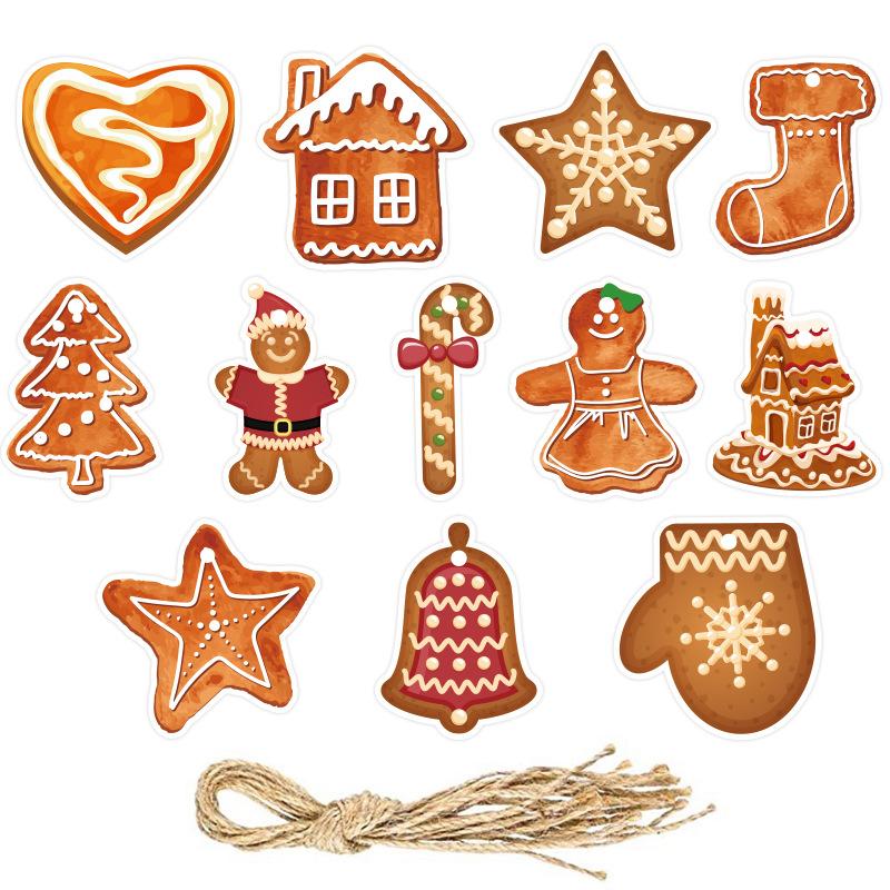 Cross-border Christmas Letter Flag Banner Paper Christmas Latte Flower Flag Hanging Flag Atmosphere Decoration Party Decorations