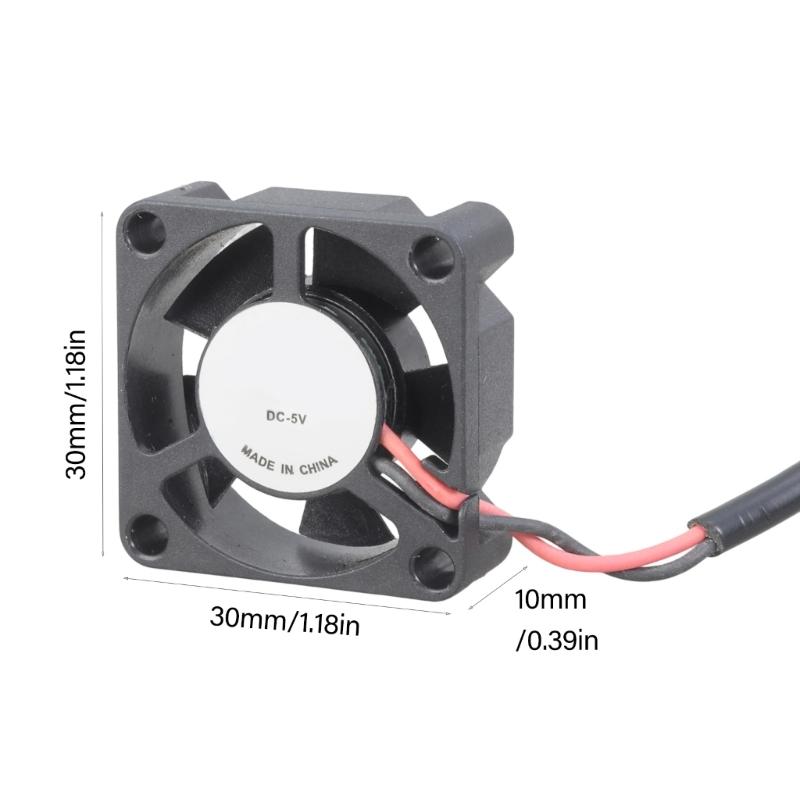 Mini 30mm DC5V Brushless Cooling Fan USB Powered Sleeve Bearing For Electronics