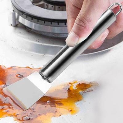 Pala de limpieza de acero inoxidable, herramienta de cocina con orificios para colgar, fácil de usar, reutilizable, resistente a la oxidación, para descongelar hielo, para cafeterías, restaurantes y panaderías