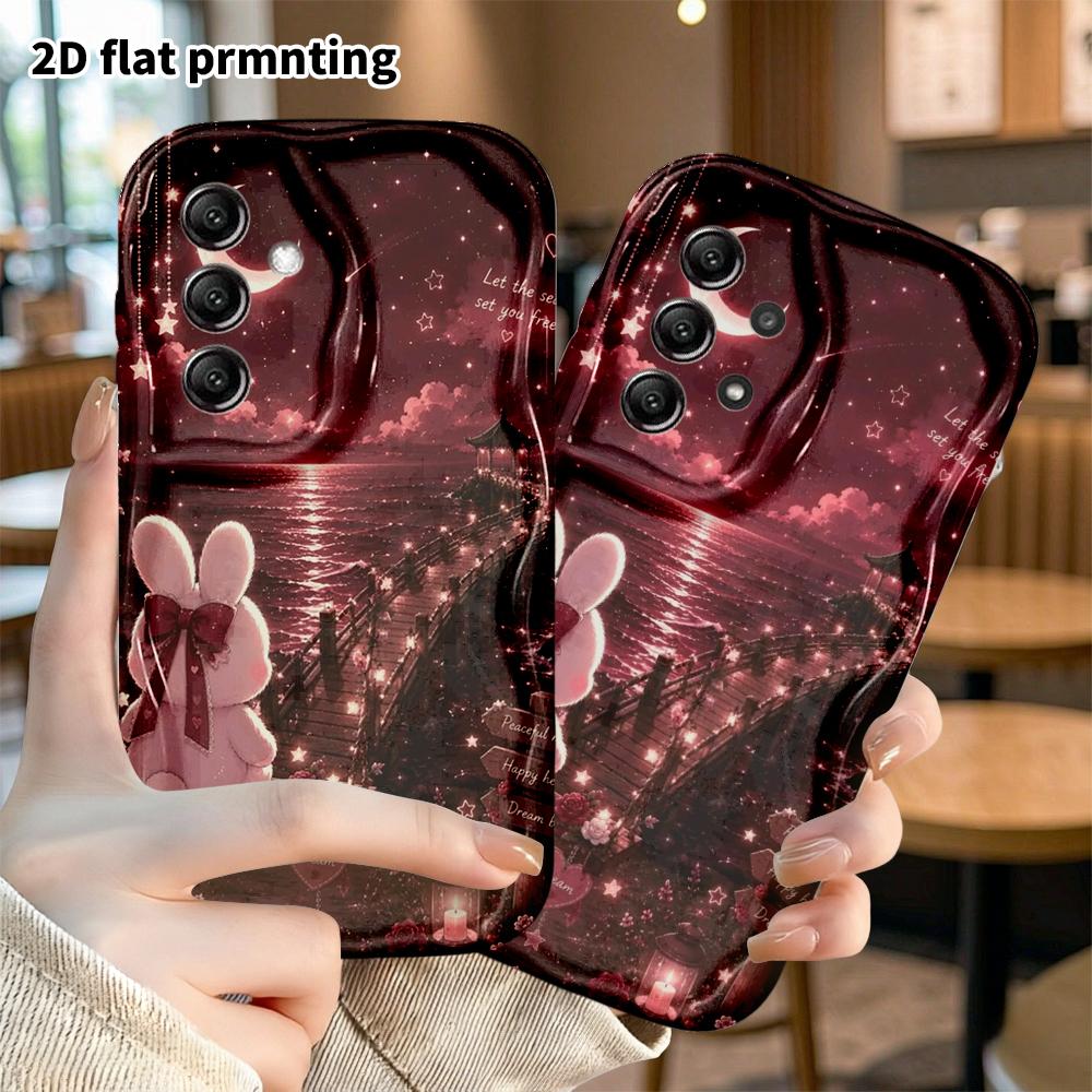 Phone case: 2D flat, suitable for Samsung Galaxy A34 A35 M05 M06 S20 S22 S21 FE Plus 5G protective case, dark romantic style, perfect Christmas and Ha