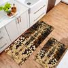 1PC Cowhide Pattern Kitchen Rug Non-Slip Door Mats Pop design Bathroom Rug Bath Mat Carpet for Home Sink Laundry Decor