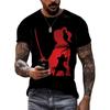 Estate Retro Cool Warrior magliette grafiche per uomo Moda Casual Personalità Tough Guy 3D stampato O-Collo Manica corta Tees Tops