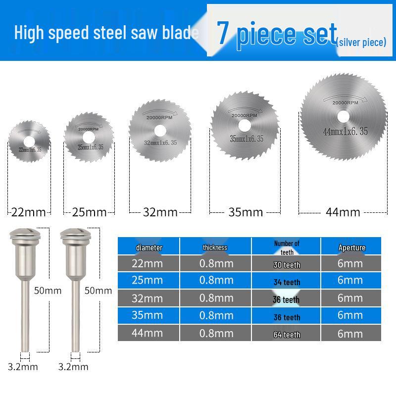 High-Speed Steel Circular Saw Blade Set for Electric Grinders and Drills