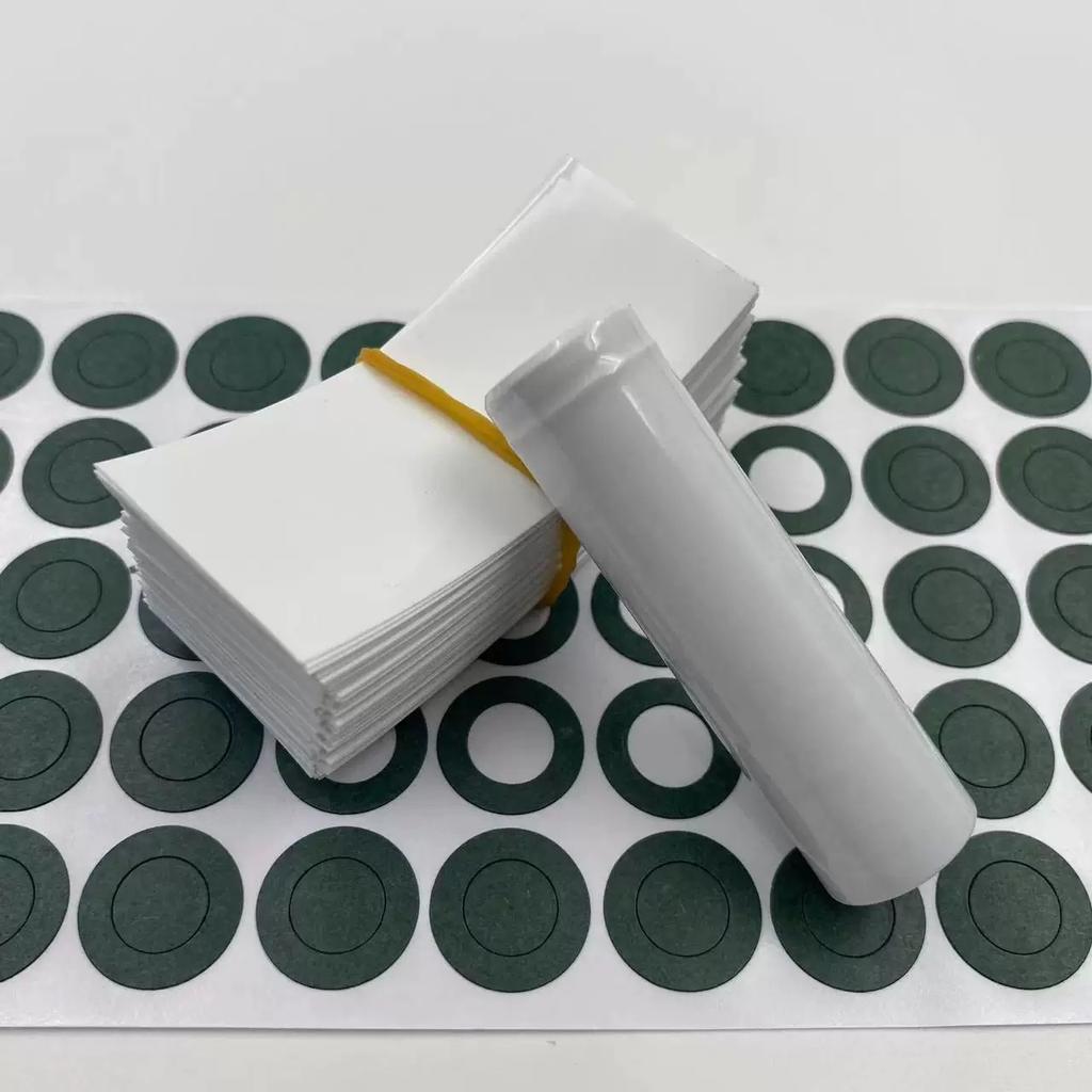 100PCS 21700 Battery Wrap Sleeve Heat Shrink Tube + 100PCS Barley Paper Rings Shrinkable Insulated Skin PVC FilmTape Cover Pipe
