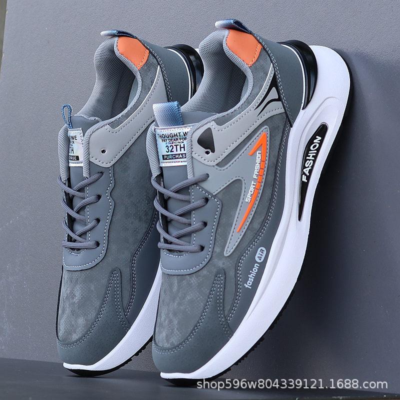 2024 podzimní a zimní nové pánské boty fleecem zateplené bavlněné boty voděodolný kožený povrch zimní teplé boty pánská sportovní a volnočasová obuv