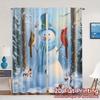 2pcs,Curtains Cute Snowman Winter Friends (2) Minimalist Chic Curtains Durable Polyester Curtains All Seasons Perfect for Living