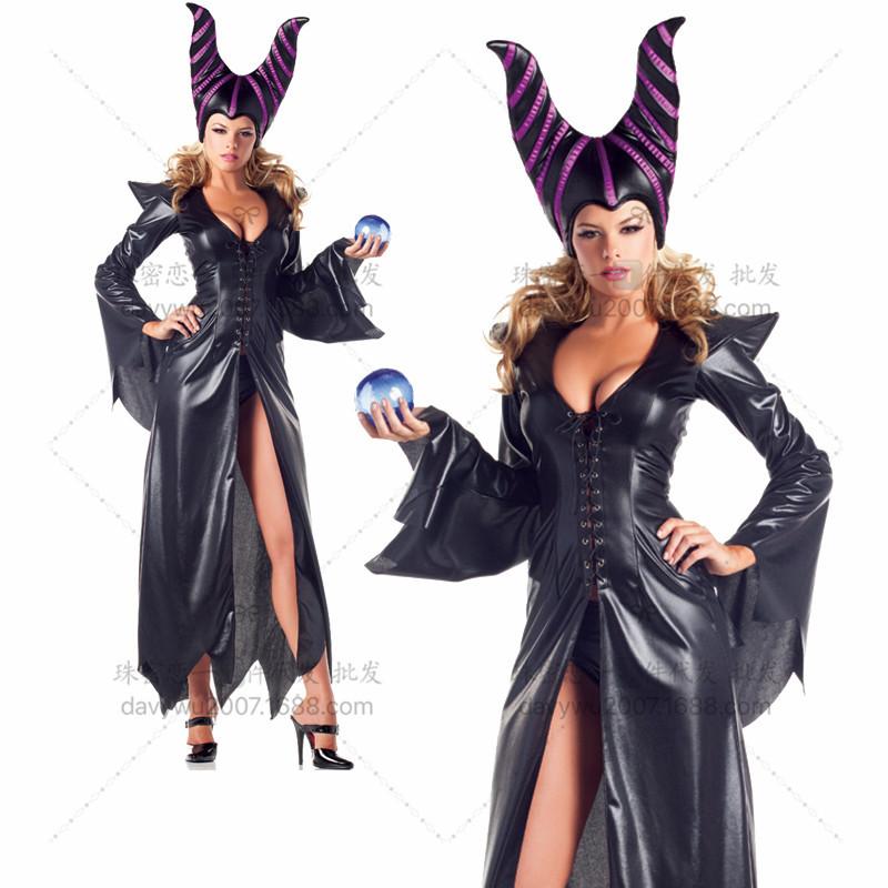 Sleeping Spell Cosplay Demon Witch Dress Halloween Game Uniform, Costume