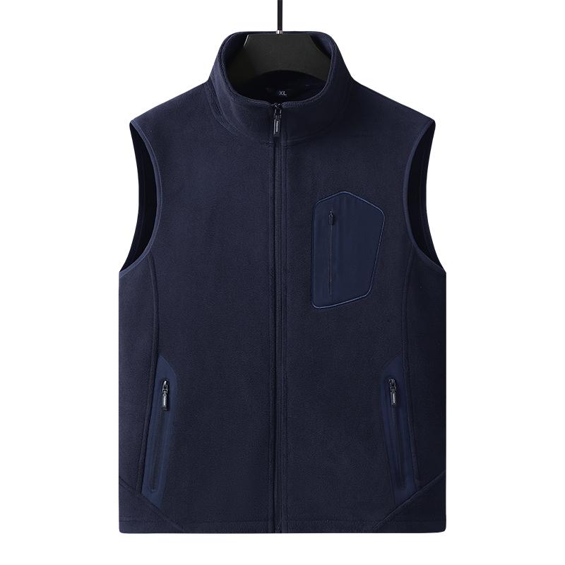 Men's Vest Warm Vest Sleeveless Jacket Zipper Cardigan Top