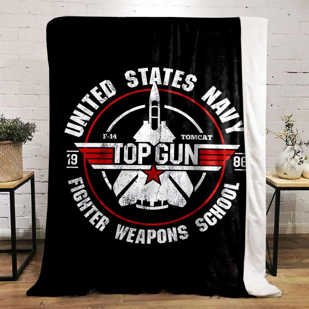 Top Gun Fighter School Blanket for All Seasons Blanket Lunch Break Throw Gift