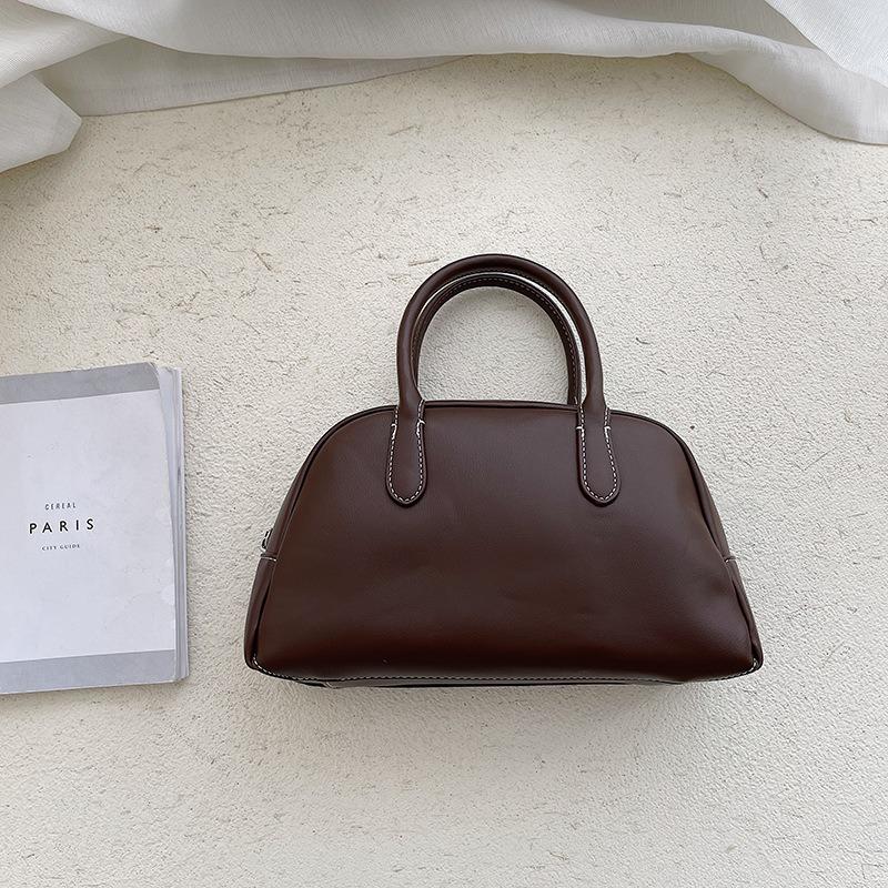 

Нишевый дизайн, женская сумка-тоут для работы, женская сумка большой вместимости для ношения в руке, простая сумка высокого класса темно-коричневого