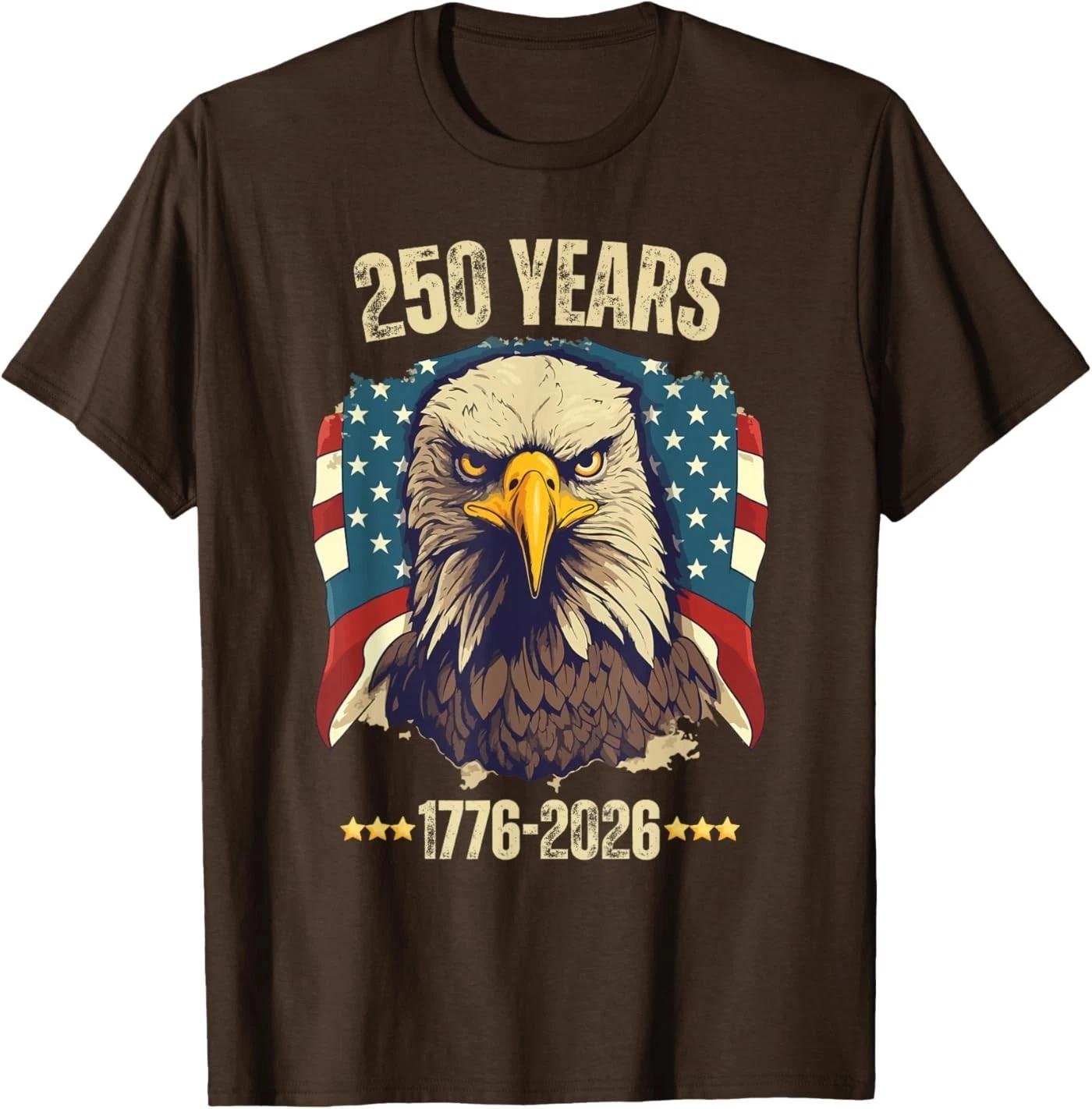Vintage 250 Years 4th of July Liberty Eagle American Patriot T-Shirt 3XL