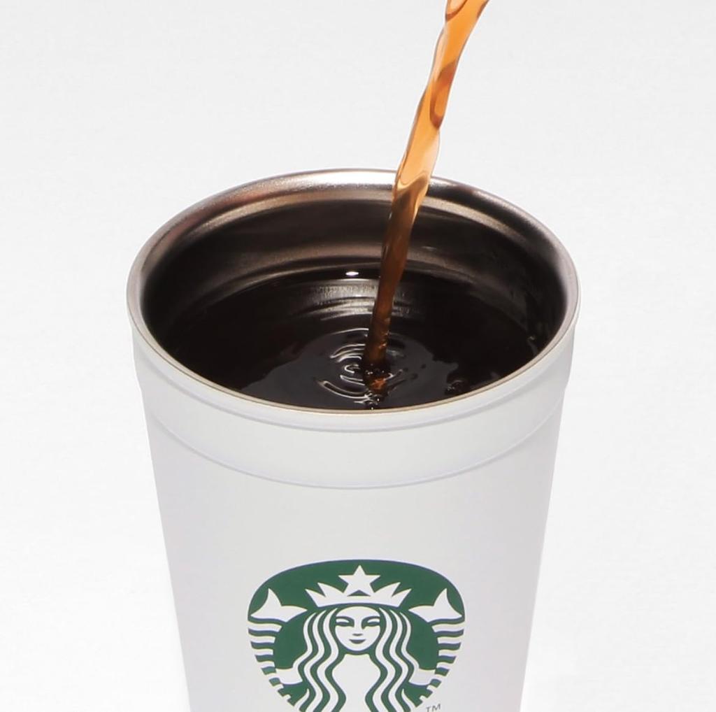 Starbucks 2-Way Stainless Steel Cup/Holder, Matte White, 355ml, White Cup, 2-Way