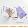 6/1 ks 3D Pop-up Štýlová Kvetinová Pozdravná Karta, Kreatívna Minimalistická Karta s Požehnaním Pozvánka na Oslavu Šťastných Narodenín List Darček